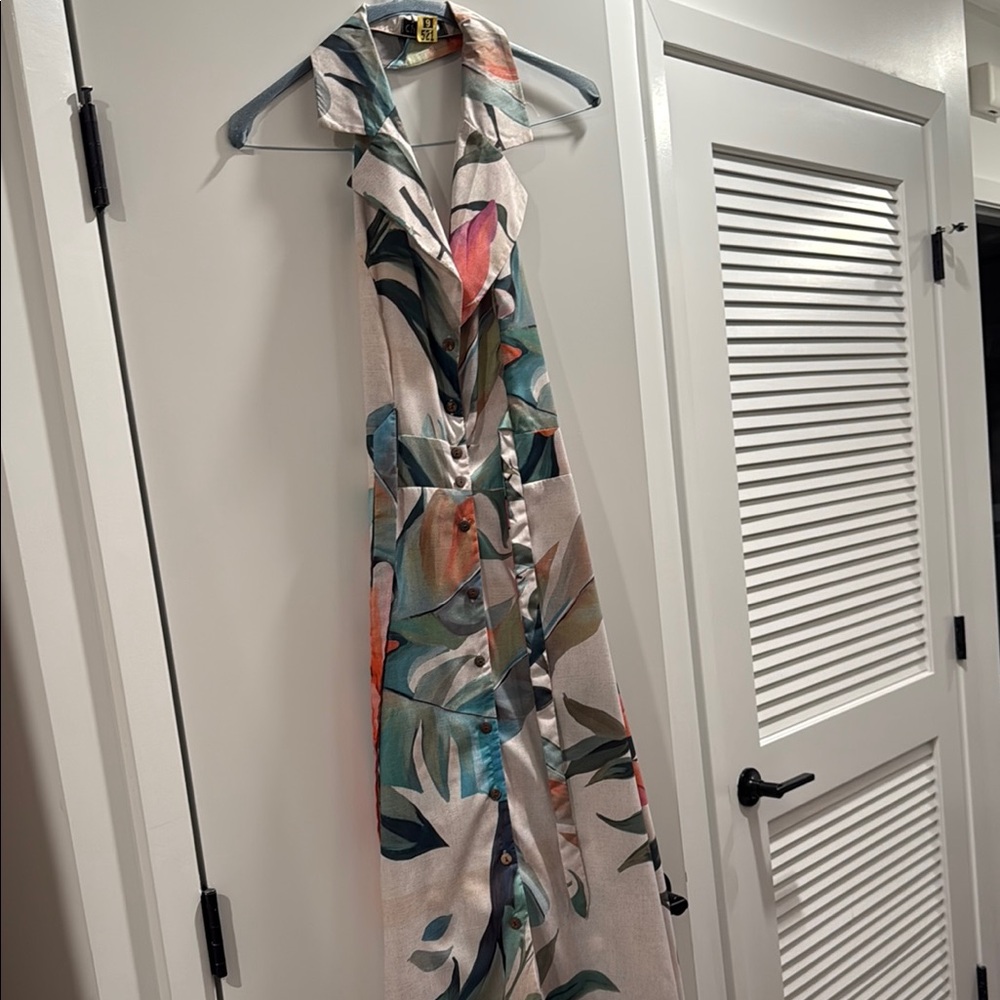 Floral Halter Maxi Dress